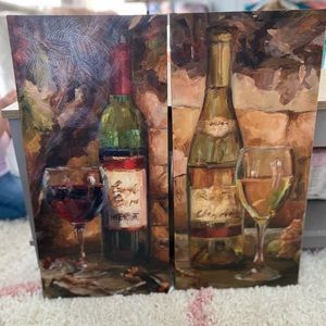 Red & White Wine Canvas Paintings